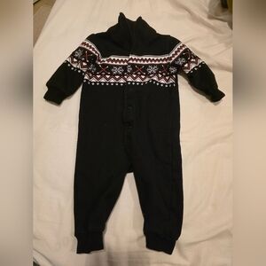 Cozy Black and Red Kids One Piece